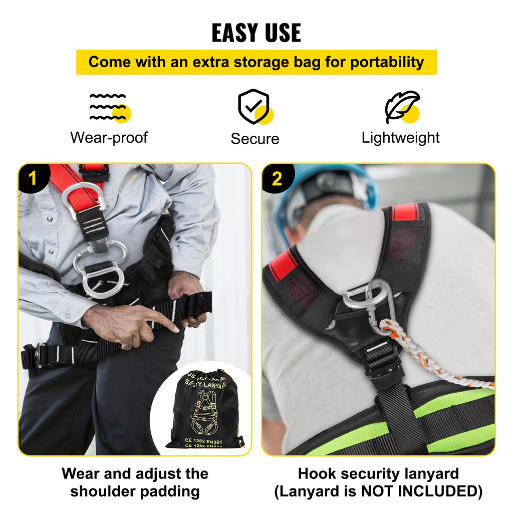 Arnés de seguridad para escalada Equipo de escalada en roca Rappel Escape de piso