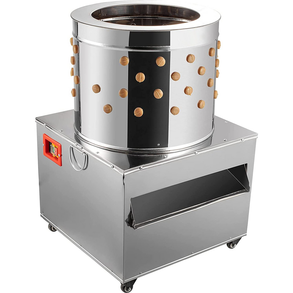 Desplumadora de pollos de acero inoxidable VEVOR de 20 pulgadas de diámetro 1500 W 275 R/min