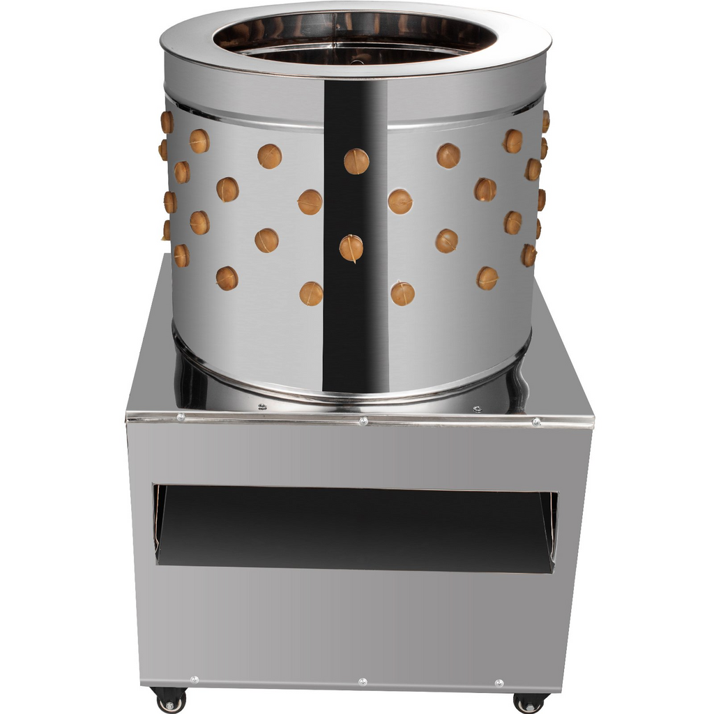 Desplumadora de pollos de acero inoxidable VEVOR de 20 pulgadas de diámetro 1500 W 275 R/min