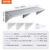 Estantería flotante de acero inoxidable VEVOR de 18" x 72" capacidad de carga de 500 lb