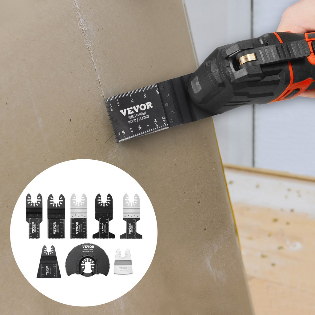 Kit de 30 hojas para herramientas múltiples  8 tipos de hojas para herramientas oscilantes de madera metal y plástico