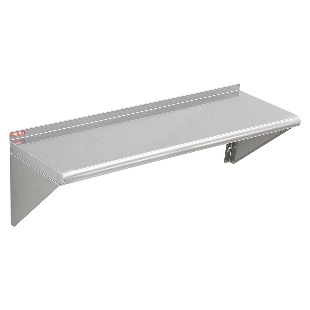 Estantería flotante de acero inoxidable VEVOR de 12" x 36"capacidad de carga de 250 lb