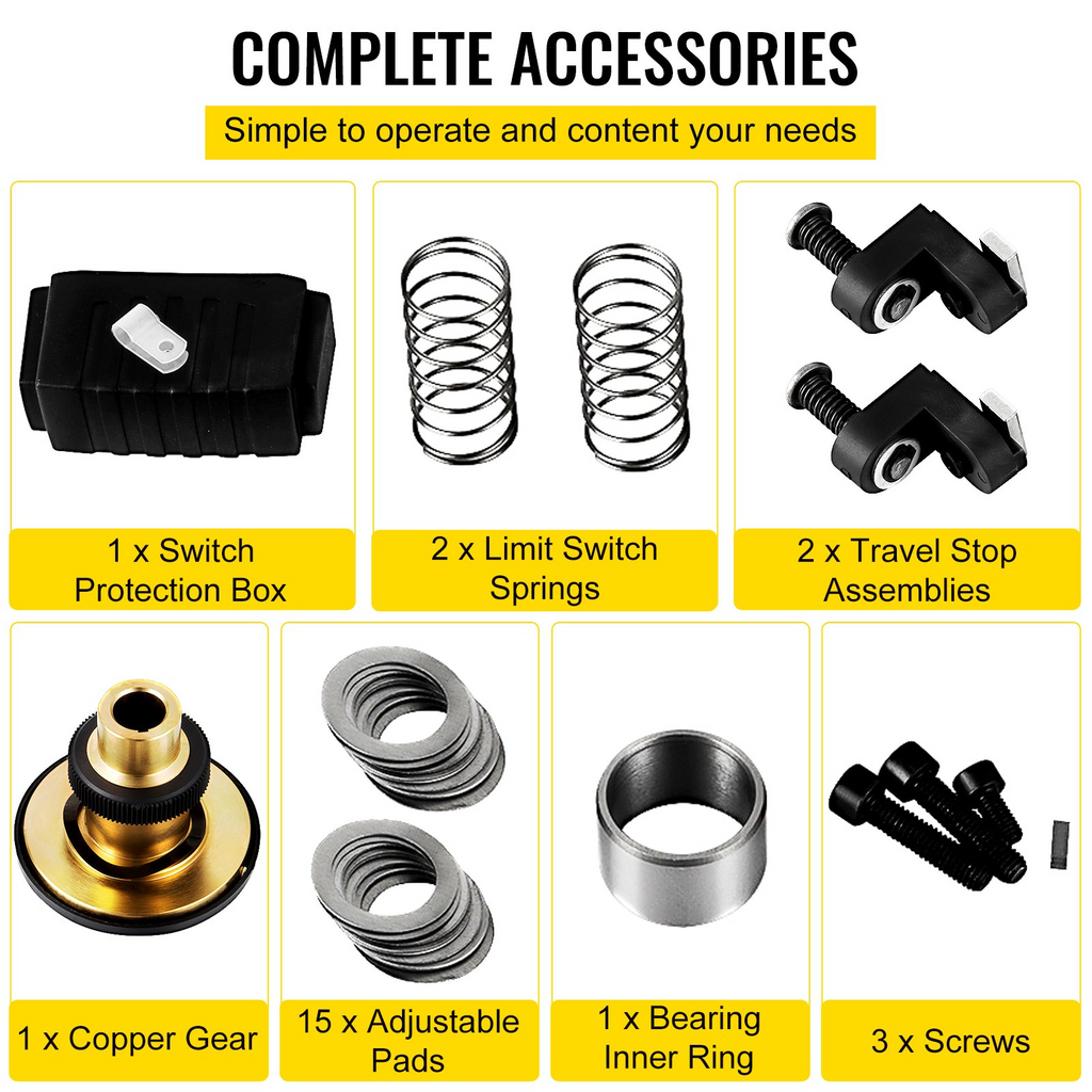 Alimentador de fresadora con eje X VEVOR par de 150 in-lb velocidad de rotación ajustable de 0 a 200 RPM de 120 V para fresadoras tipo rodilla Bridgeport con un diámetro de eje de 5/8"