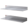VEVOR Estantería flotante de acero inoxidable de 8,6" x 30" capacidad de carga de 44 lb (2 paquetes)