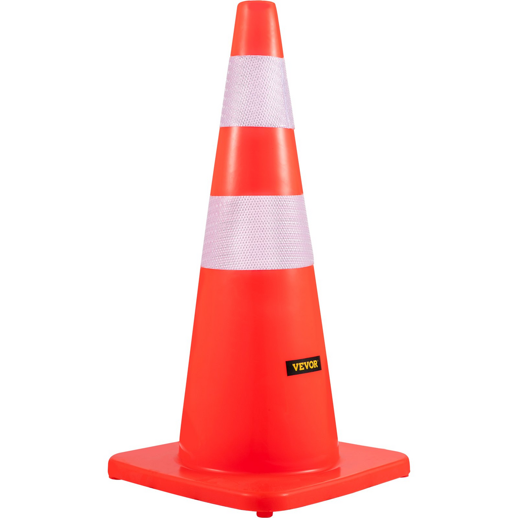 Conos de seguridad VEVOR 28 pulgadas/73 cm de altura 12 conos de tráfico de PVC