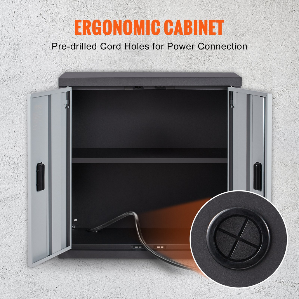 VEVOR Armario de pared plegable de 26" capacidad de carga de 240 libras
