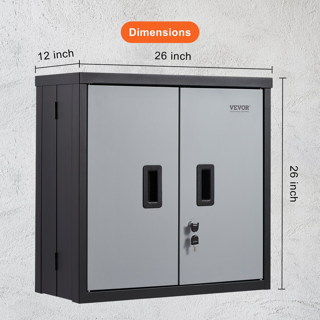 VEVOR Armario de pared plegable de 26" capacidad de carga de 240 libras