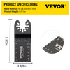 Kit de 100 hojas de sierra oscilantes liberación rápida HCS para clavos pernos madera plástico y metal compatibles con Dewalt Dremel Fein Worx Bosch Makita Milwaukee