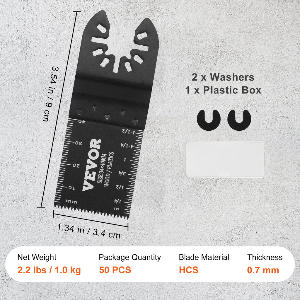 50 hojas de sierra oscilantes liberación rápida universales para madera plástico y aluminio compatibles con Dewalt Bosch Milwaukee Hitachi Chicago Craftsman