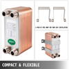 Intercambiador de calor VEVOR de 3" x 7,5" 40 placas  316L 3/4" MPT