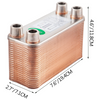 Intercambiador de calor VEVOR de 3" x 7,5" 40 placas  316L 3/4" MPT