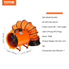 Ventilador portátil VEVOR, ventilador cilíndrico resistente de 10 pulgadas con manguera de conducto de 33 pies, potente soplador de escape de taller de 380 W 1893FM, soplador industrial para uso general JH2