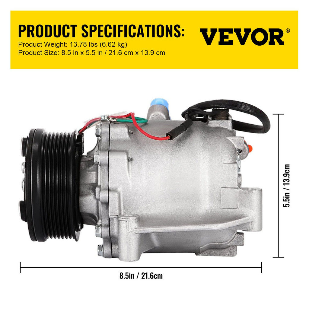 Embrague del compresor de aire acondicionado VEVOR para Honda Civic 1.8L 2006-2011
