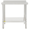 Mesa de preparación de acero inoxidable VEVOR 36 x 24 x 35 pulgadas capacidad de carga de 440 libras