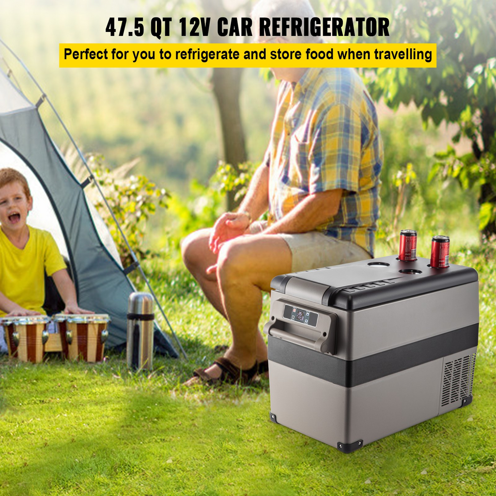 VEVOR Refrigerador portátil de 12 voltios 45 l (48 qt) de enfriamiento rápido con control por aplicación (-4 ℉ ~ 68 ℉)