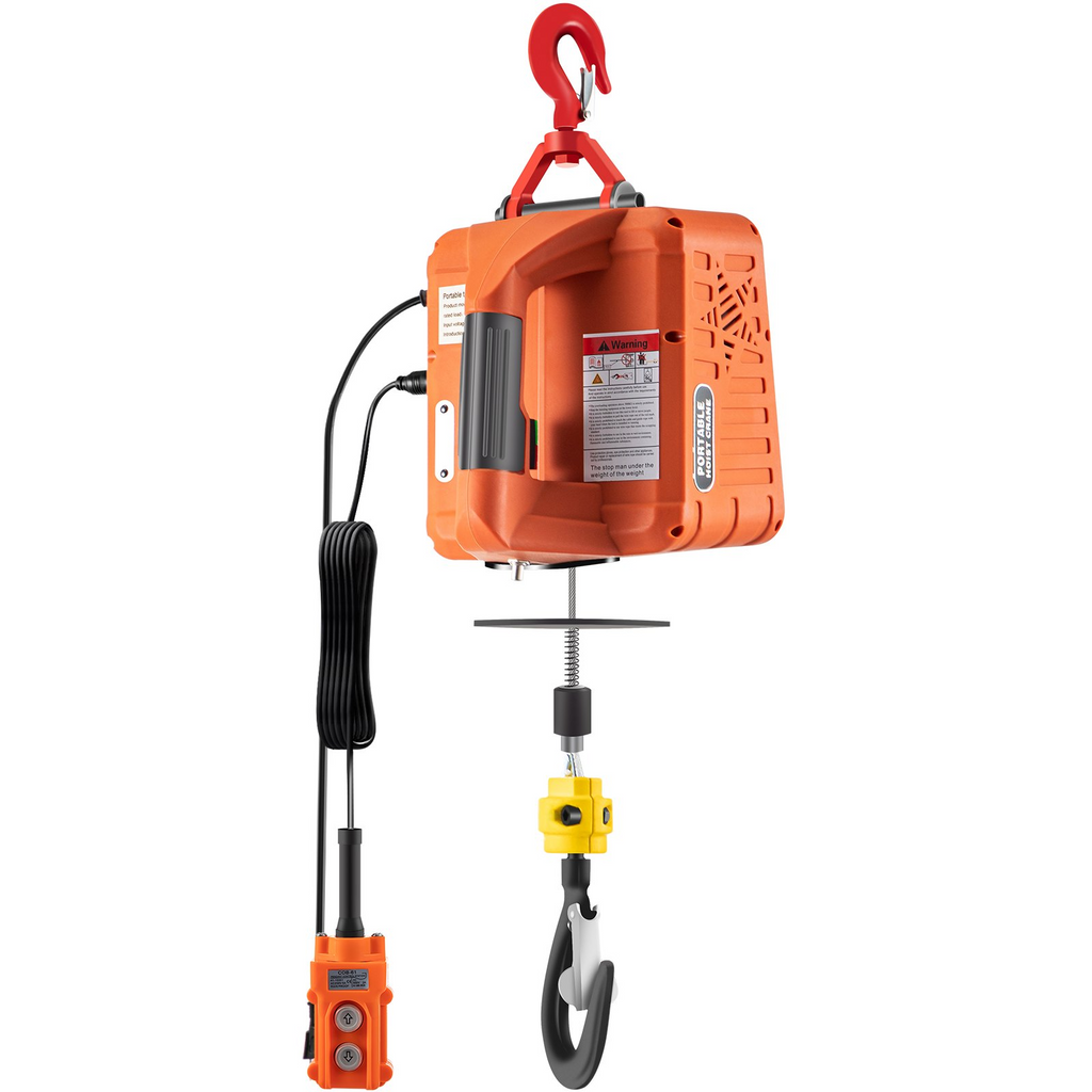 Polipasto eléctrico 3 en 1 VEVOR de 1100 libras de 1500 W y 110 V altura de elevación de 25 pies