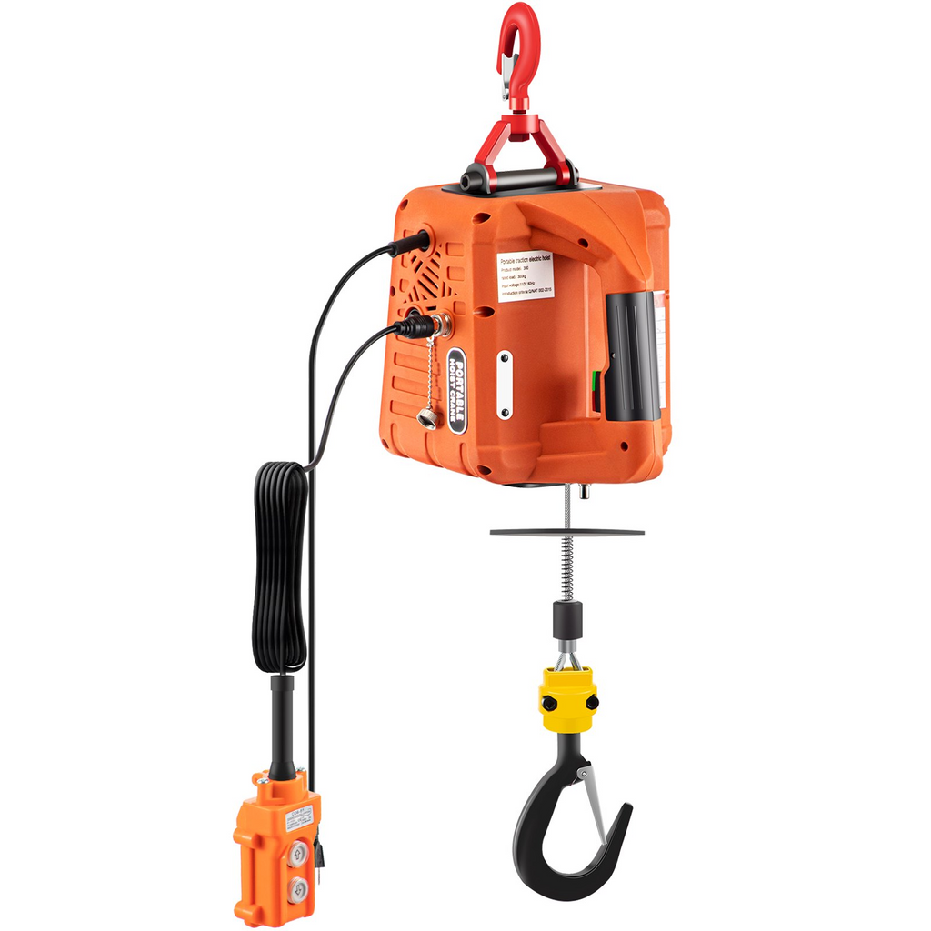 Polipasto eléctrico 3 en 1 VEVOR de 1100 libras de 1500 W y 110 V altura de elevación de 25 pies