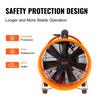 Ventilador portátil VEVOR, ventilador cilíndrico resistente de 8 pulgadas con manguera de conducto de 5 MTS, soplador de escape de taller potente de 195 W 1070 CFM JH2