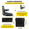 Asiento universal para carretilla elevadora VEVOR ajustable de 6"/150 mm
