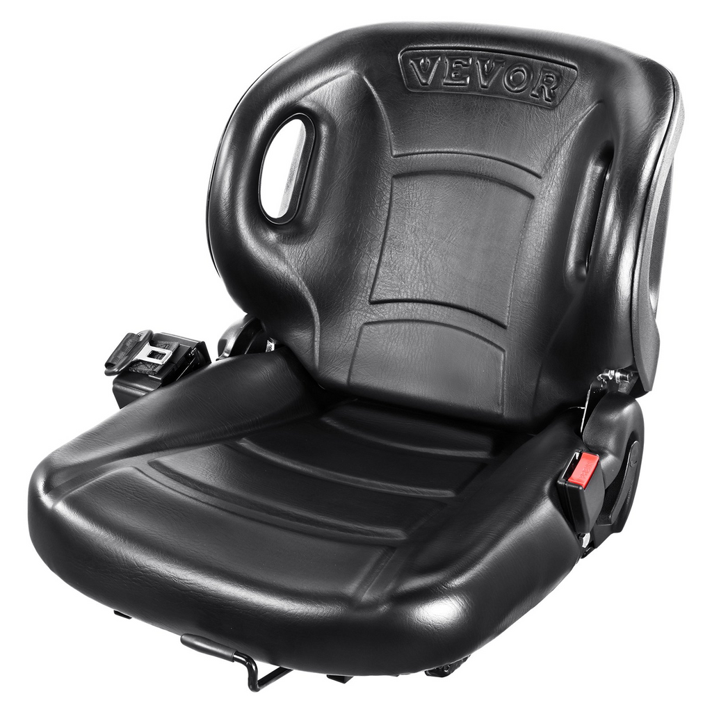 Asiento de carretilla elevadora universal VEVOR con respaldo en ángulo ajustable microinterruptor y cinturón de seguridad
