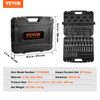 Juego de dados de impacto VEVOR de 3/8" SAE 1/4"-3/4" y métrico 6-19 mm 90 piezas