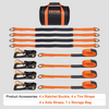 Kit de correas de amarre con trinquete VEVOR  de 2" x 120" de 5512 libras de 11023 libras