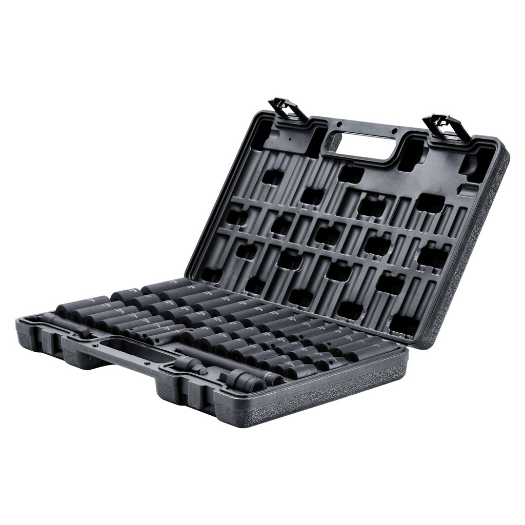 VEVOR Juego de dados de impacto profundos con accionamiento de 1/2" 34 piezas