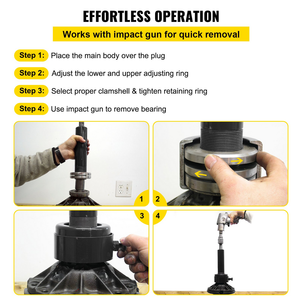Extractor de cojinetes de piñón y portador VEVOR compatible con cojinetes Dana 30 40 60 70 Ford de 9"
