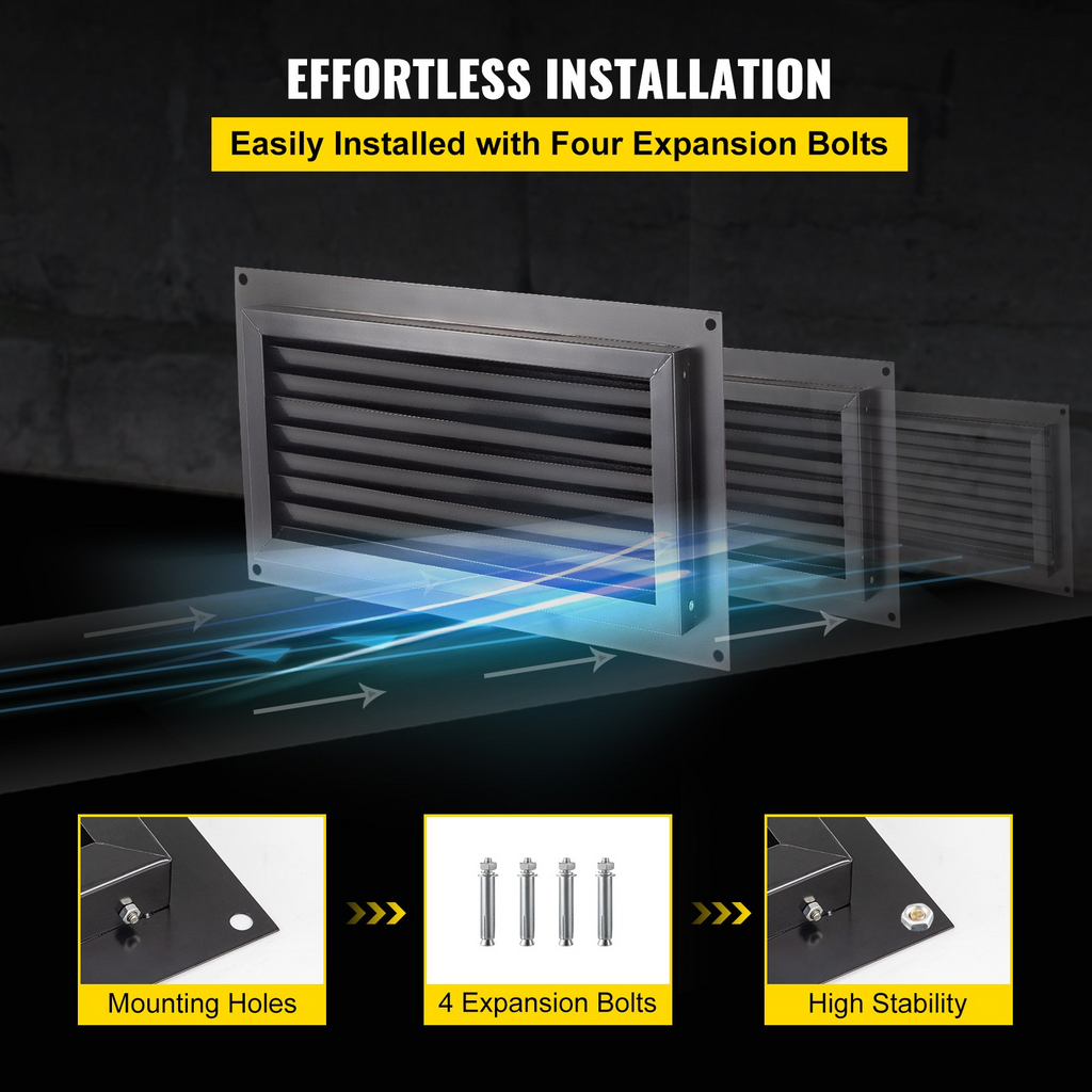 Ventilación para inundaciones VEVOR 8" de alto x 16" de ancho