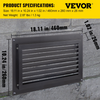 VEVOR - Respiradero para cimientos contra inundaciones 20 cm de alto x 40 cm de ancho para reducir los daños en los cimientos y el riesgo de inundaciones color negro