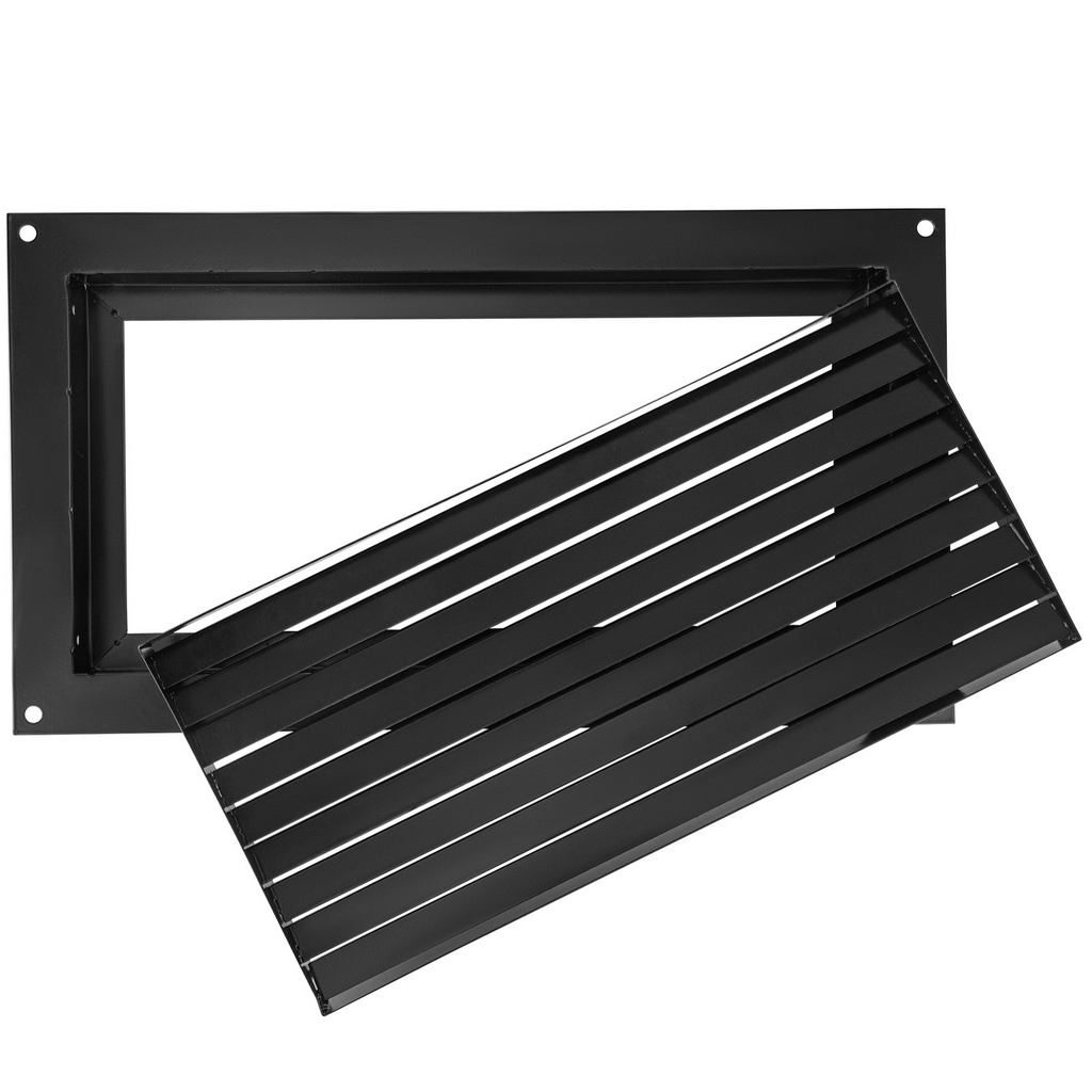 VEVOR - Respiradero para cimientos contra inundaciones 20 cm de alto x 40 cm de ancho para reducir los daños en los cimientos y el riesgo de inundaciones color negro