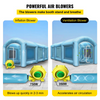 Cabina de pintura inflable VEVOR  20 x 10 x 8 pies, sopladores de 750 W + 350 W