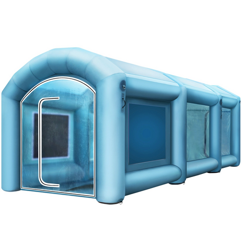 Cabina de pintura inflable VEVOR  20 x 10 x 8 pies, sopladores de 750 W + 350 W