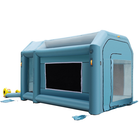 Cabina de pintura inflable VEVOR de 13 x 8 x 8 pies con sistema de filtro de aire y 2 sopladores para automóviles y motocicletas