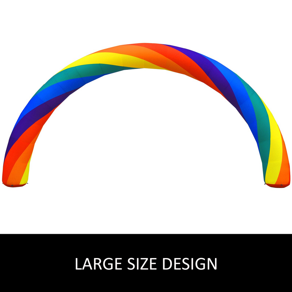 Arco iris inflable VEVOR de 26 pies x 10 pies con soplador de 110 W