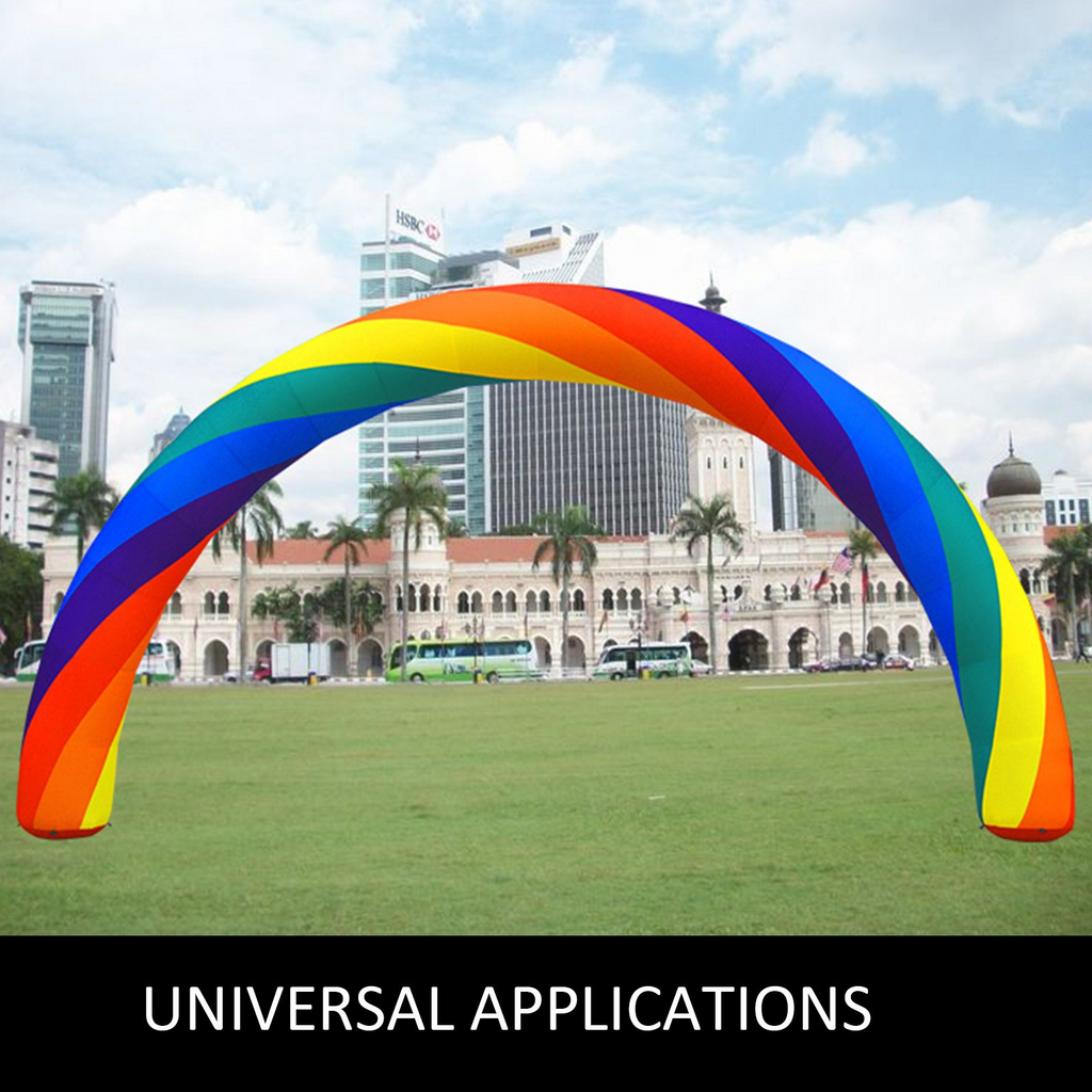 Arco iris inflable VEVOR de 26 pies x 10 pies con soplador de 110 W
