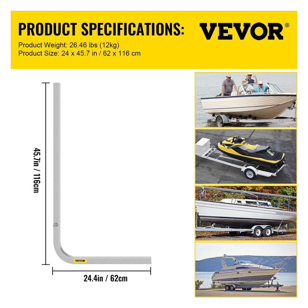 VEVOR - Guías para remolque de barco 46"