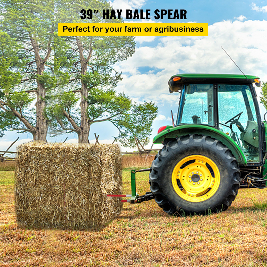 Par de lanzas para heno de 39" de 3000 lb de capacidad de fijación rápida de 1 3/4"