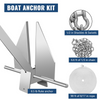 VEVOR Kit de ancla para barco estilo Fluke de 8,5 lb de acero galvanizado en caliente