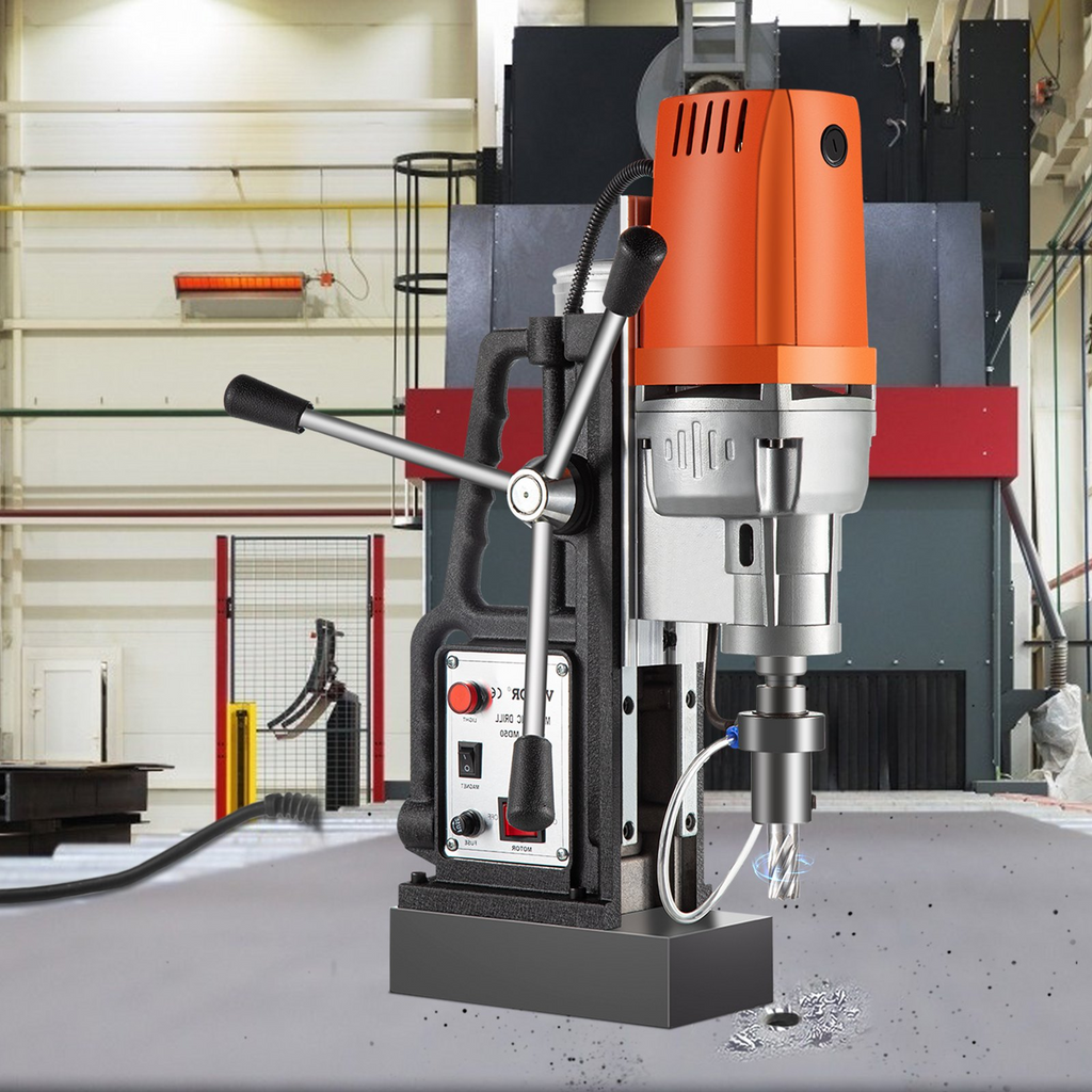 Taladro magnético VEVOR de 1550 W diámetro de perforación de 2 pulgadas 2900 libras 11 brocas de corte anular HSS