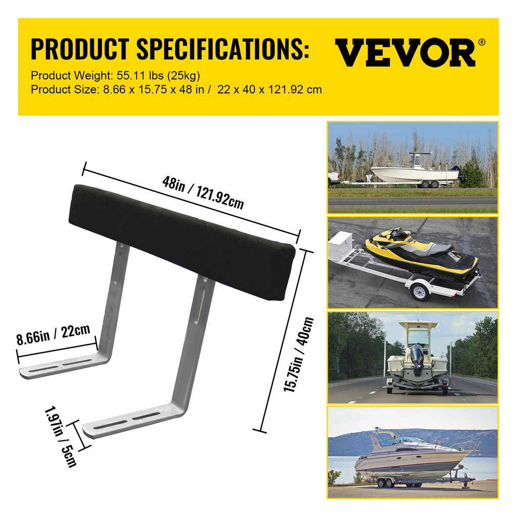 VEVOR - Guías para remolque de barco 2 unidades 48"