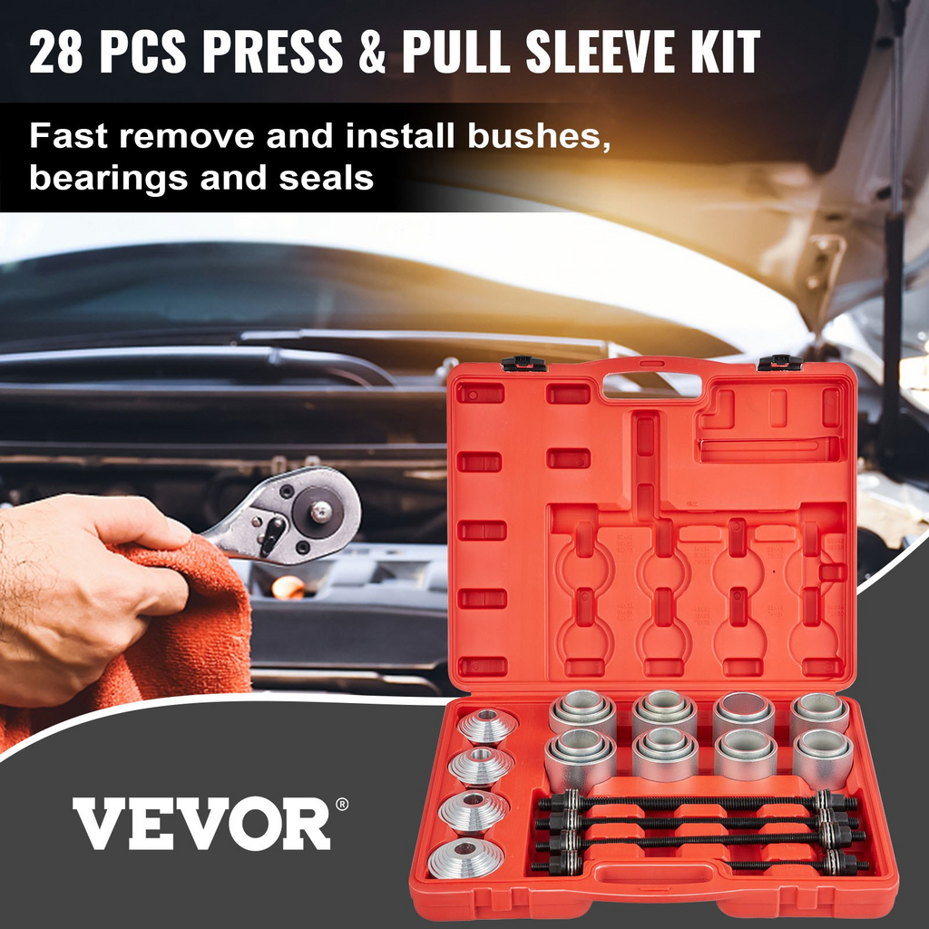 VEVOR - Kit de 28 piezas de manguitos de extracción y presión