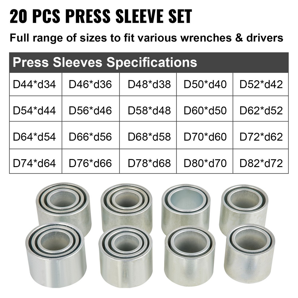VEVOR - Kit de 28 piezas de manguitos de extracción y presión