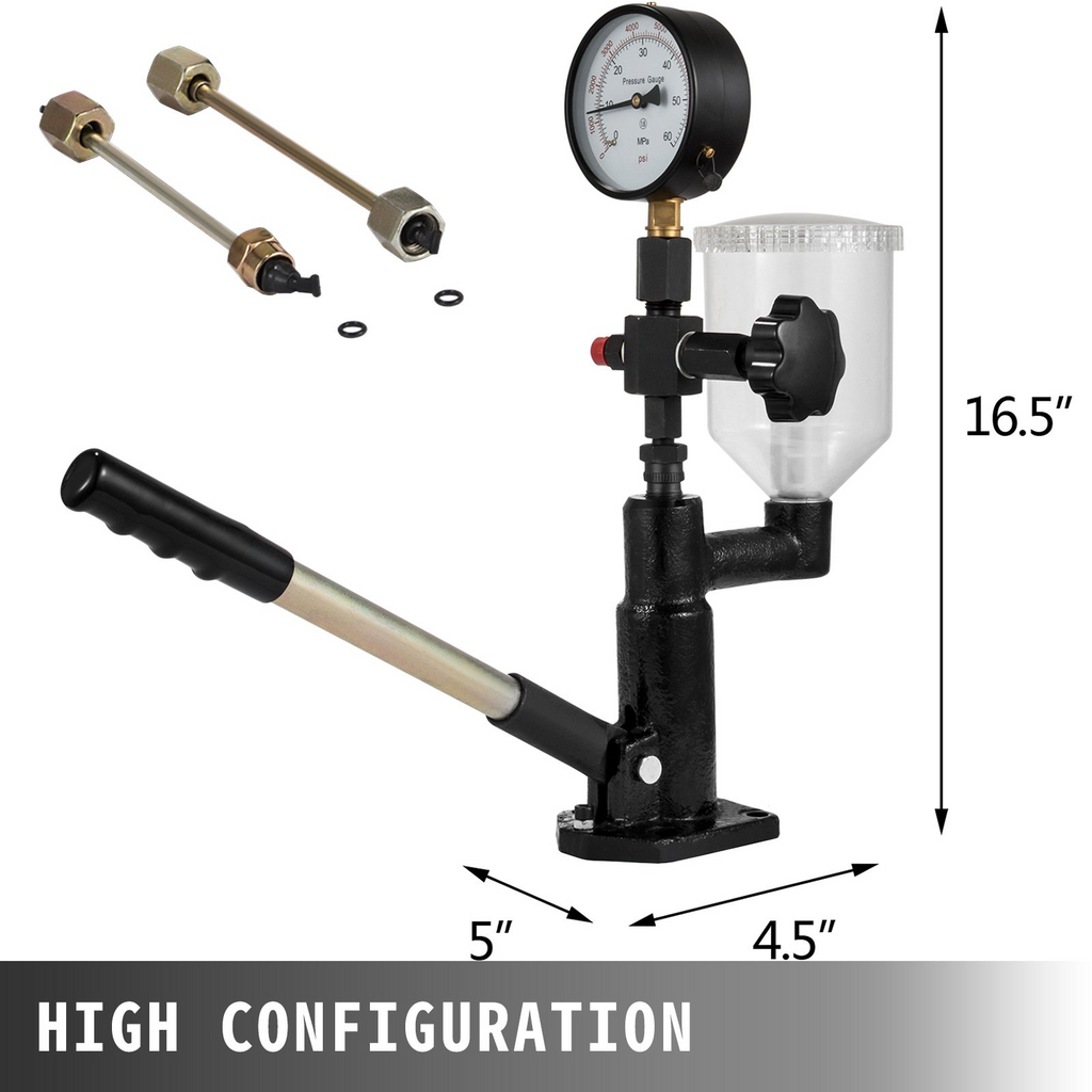 Probador de inyectores de combustible diésel VEVOR 400Bar 6000PSI