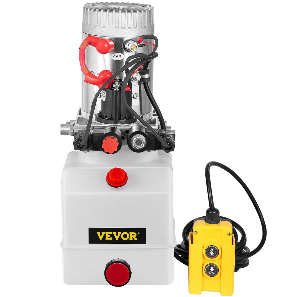 Kit de control de paquete de unidad de 12 V para remolque volcador con bomba hidráulica de doble efecto de 3 cuartos