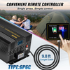 Inversor de onda sinusoidal pura VEVOR de 3500 vatios inversor de corriente de CC de 12 V a CA de 120 V para automóvil con puerto USB pantalla LCD control remoto y tomas de CA (GFCI)