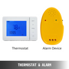 VEVOR - Esterilla de calefacción por suelo radiante eléctrica de 90 pies cuadrados y 120 V con alarma y termostato programable con sensor de suelo