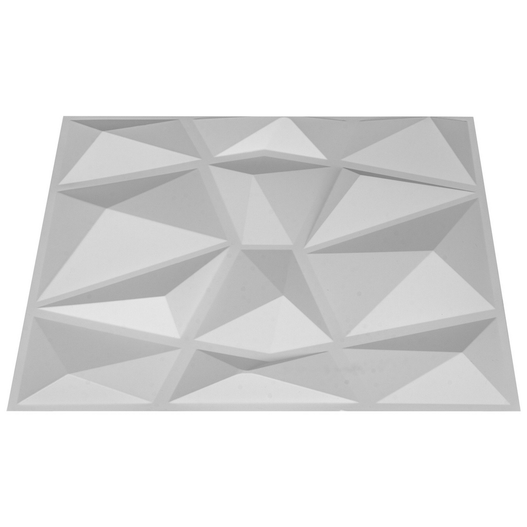 VEVOR - Paquete de 13 paneles de PVC ondulado 3D de color blanco diamante de 19,7 x 19,7 pulgadas para decoración de paredes interiores