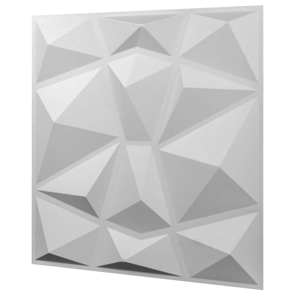 VEVOR - Paquete de 13 paneles de PVC ondulado 3D de color blanco diamante de 19,7 x 19,7 pulgadas para decoración de paredes interiores