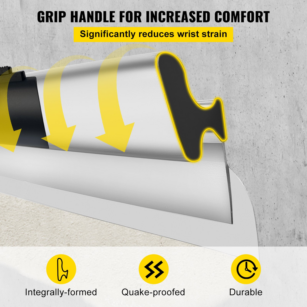 Juego de cuchillas para desnatadora VEVOR cuchillas de 25 + 40 + 60 cm + mango de extensión de 35"-78" cuchillo de construcción de acero inoxidable europeo